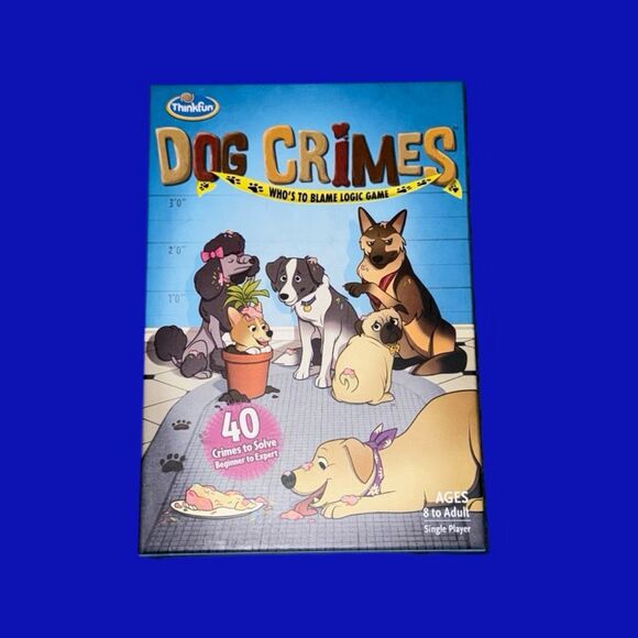 ThinkFun Dog Crimes Board Game Complete - Picture 1 of 7